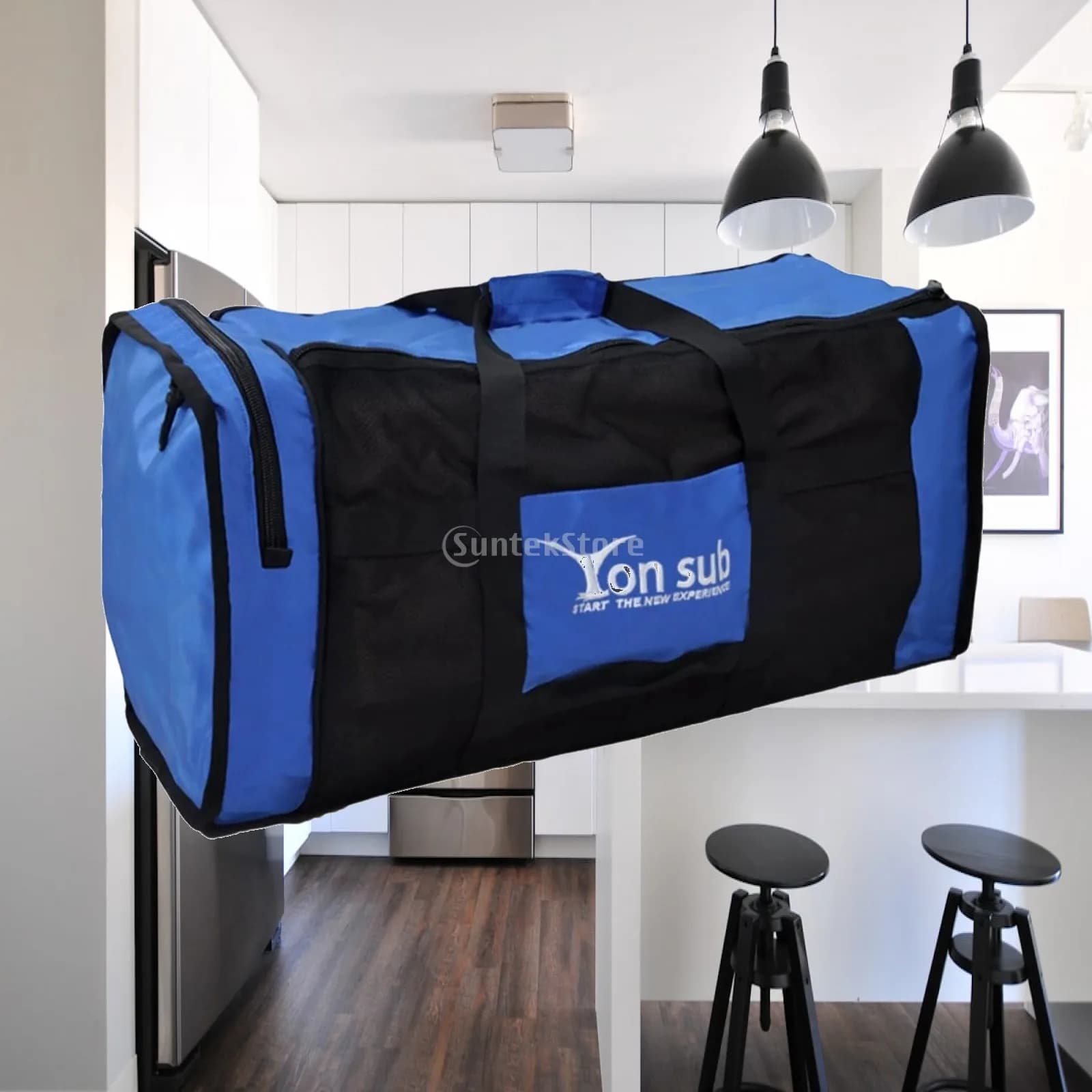 Large Mesh Scuba Diving Duffle Waterproof Swim Gear Bag Front Pocket Carry Tote for Snorkeling