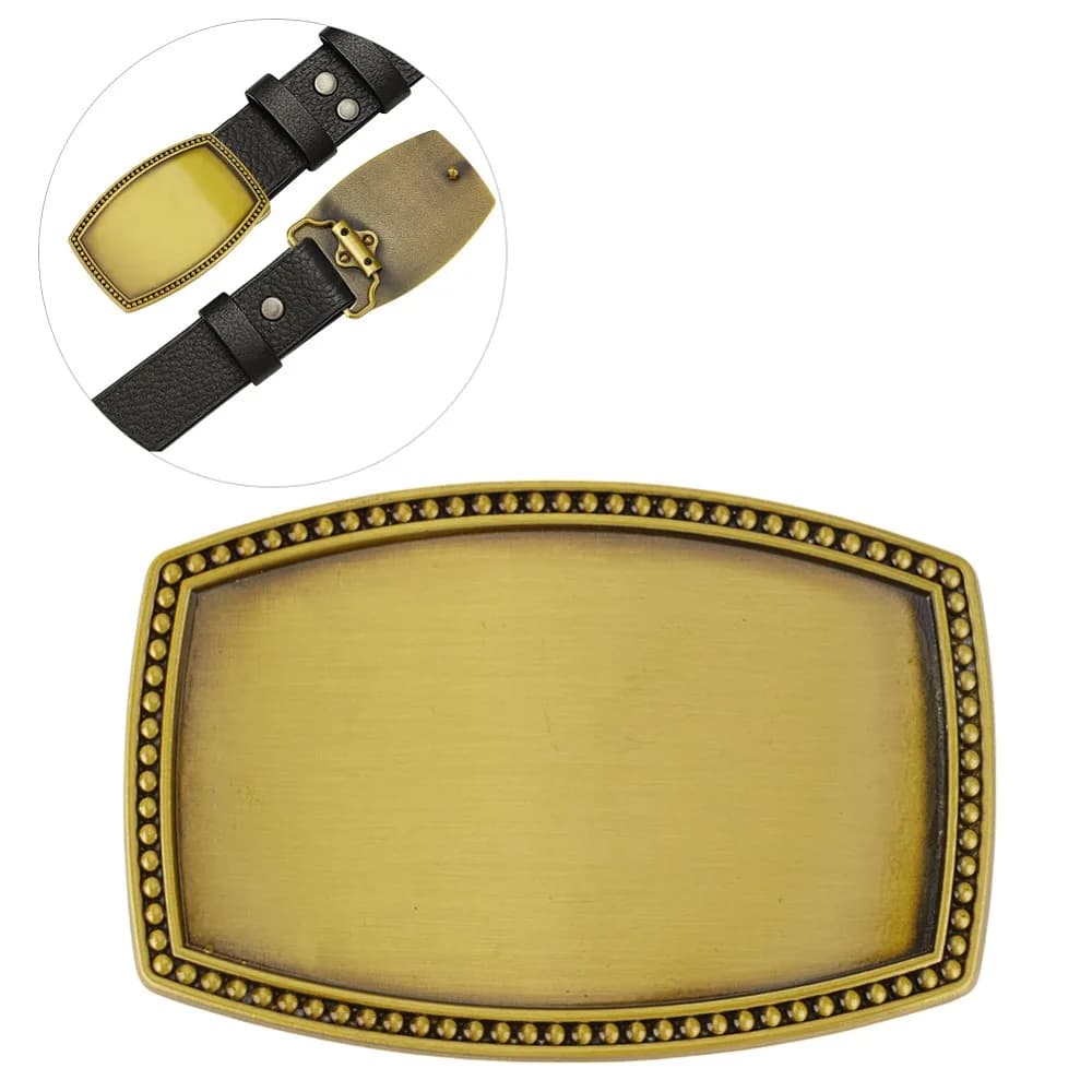 1Pc Alloy Belt Buckles Belt Fastener Rectangle Bronze 57.5x85x12mm 1pc/set