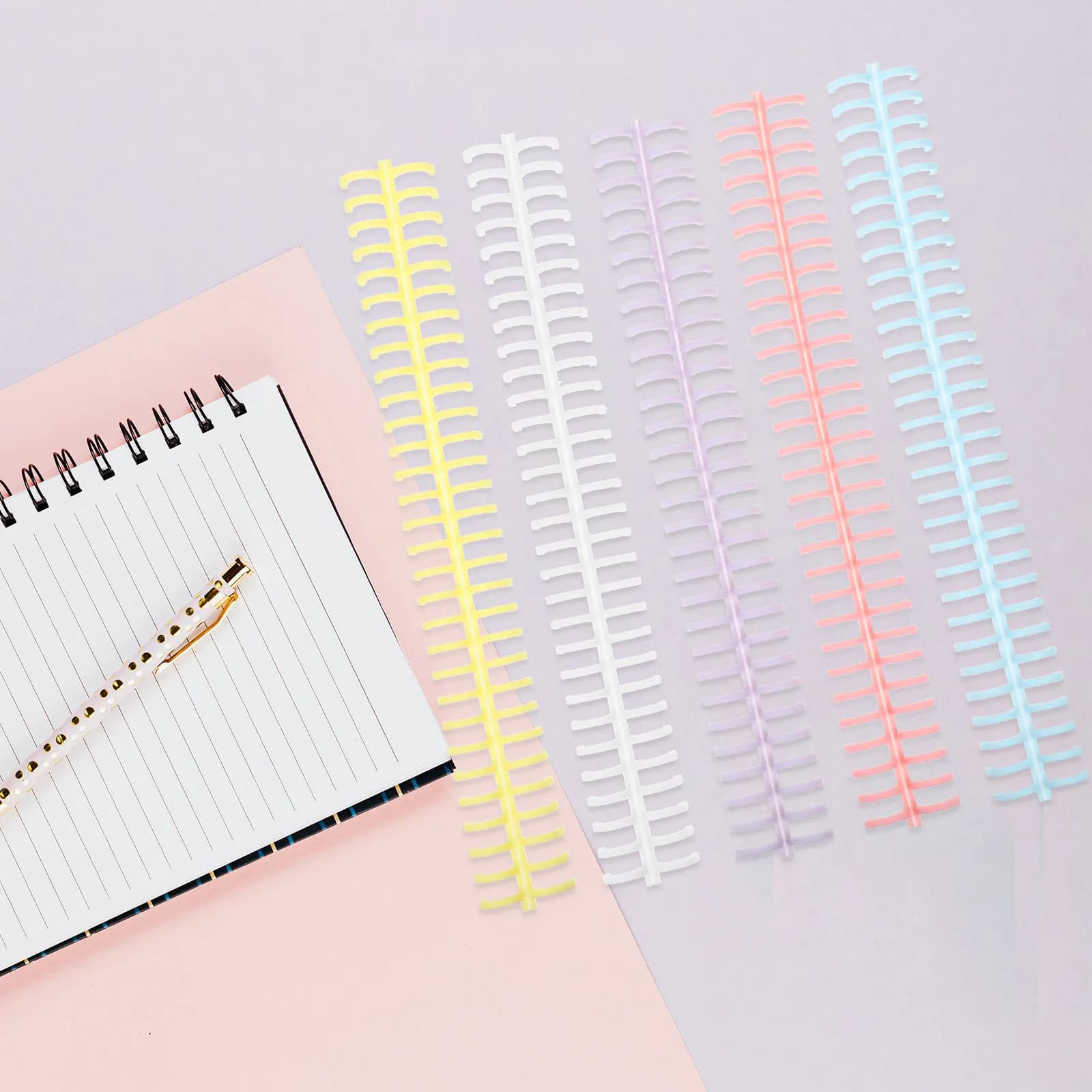 10 Pezzi Anelli Leggeri Portatili in Plastica per Quaderni a Fogli Mobili, Diari di Viaggio Fai-da-te, Scrapbook, Calendari, Agende, Scuola