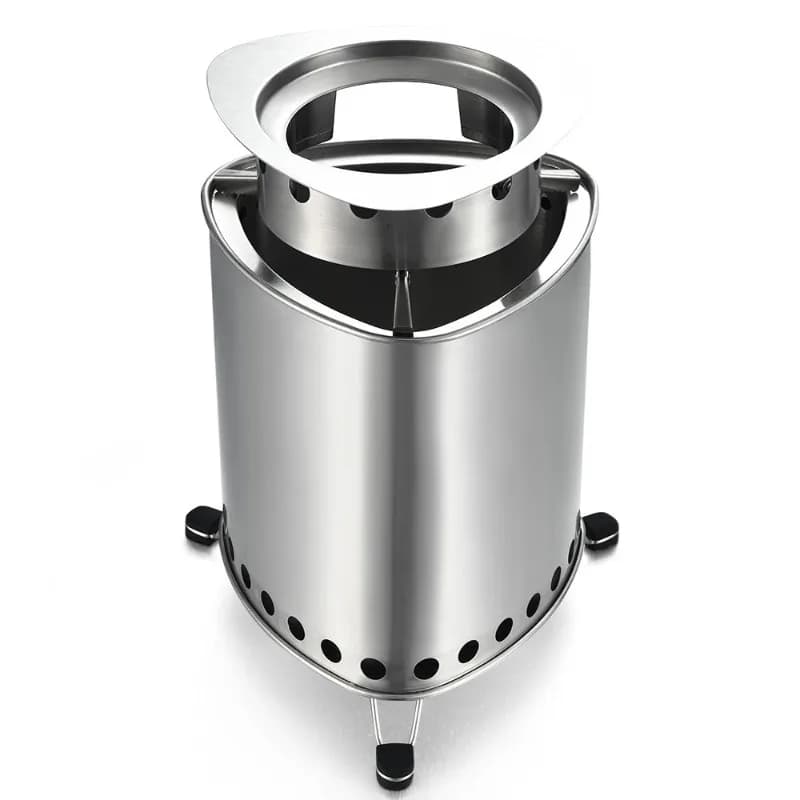 Outdoor camping smokeless wood stove stainless steel stove portable campfire stove patio heating