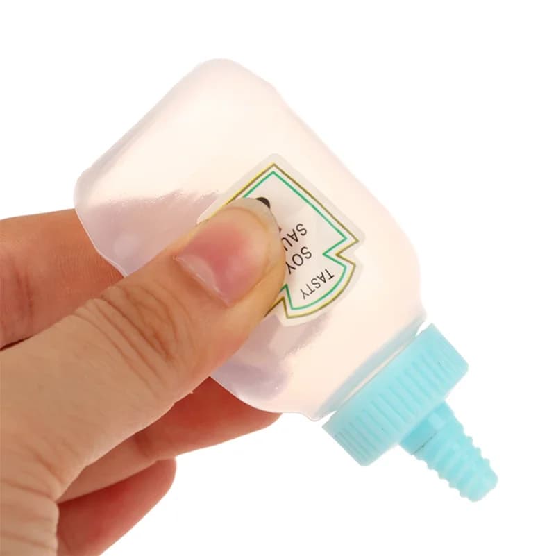 Set di 4 Mini Bottiglie per Salse, Contenitori Portatili per Ketchup, Miele, Insalata, Dispenser per Condimenti da Pranzo