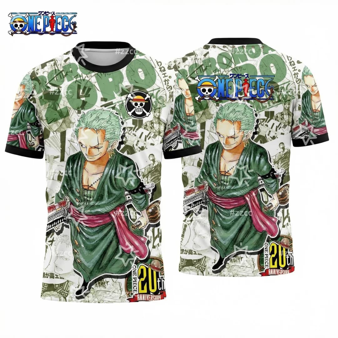 Maglia da calcio anime One Piece 2026, T-shirt grafica anime giapponese, T-shirt sportiva primaverile da uomo, Abbigliamento per bambini, T-shirt Y2K da donna