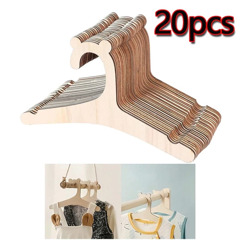 5/10/20/50 Pezzi Appendiabiti per Bambini a Forma di Orso, Gancio in Legno per Vestiti, Decorazione per Cameretta Bambina, Regalo per Bambini