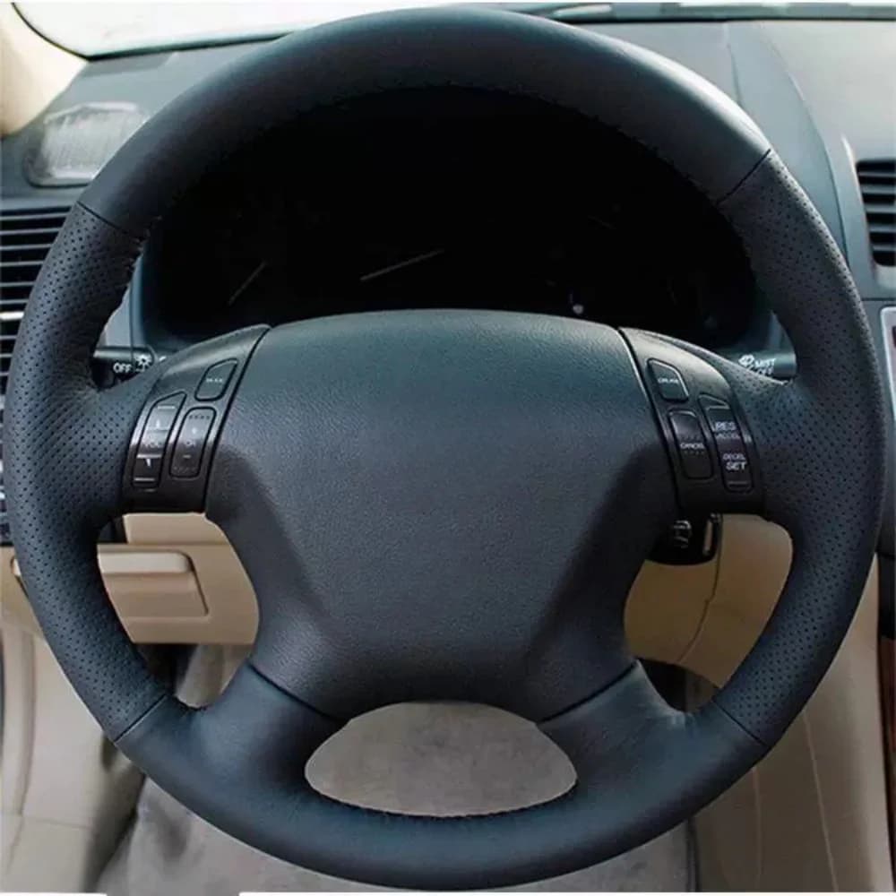 Coprivolante in Pelle Microfibra Intrecciata Resistente all'Usura per Honda Accord 7 (2003-2007) e Odyssey (2005-2010) - Accessori Auto