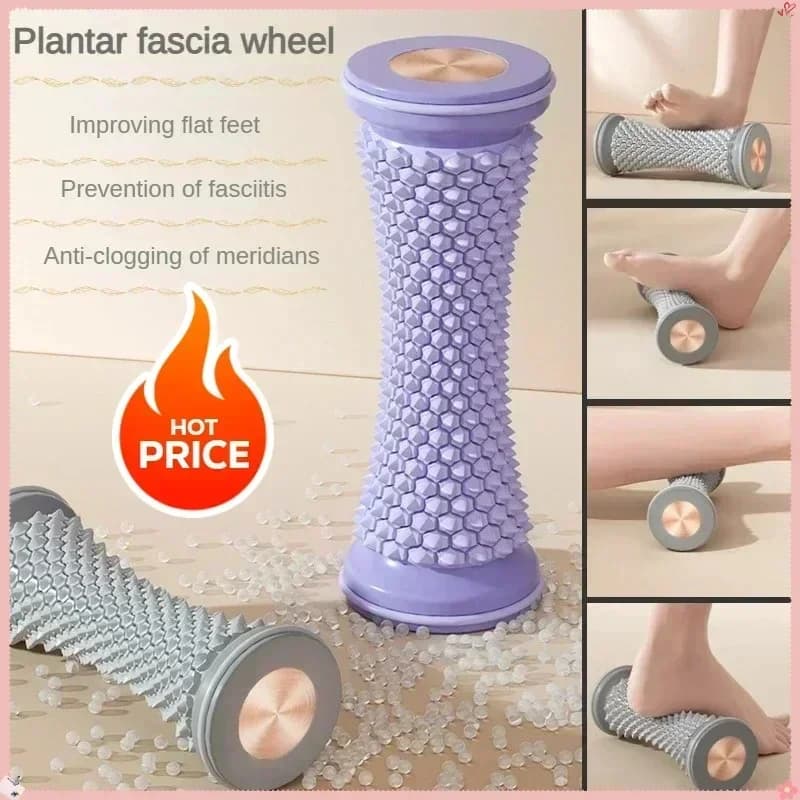 NUOVO Massaggiatore per Piedi, Rullo per Massaggio Yoga, Rullo per Fascia Plantare, Massaggiatore Manuale in Plastica per Rilassamento Muscolare