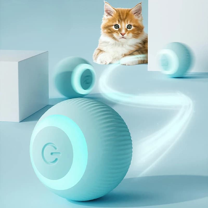 Palla Interattiva per Gatti, Giocattolo Elettronico Intelligente, Palla Magica Automatica Rotolante per Interni, Accessori per Animali Domestici