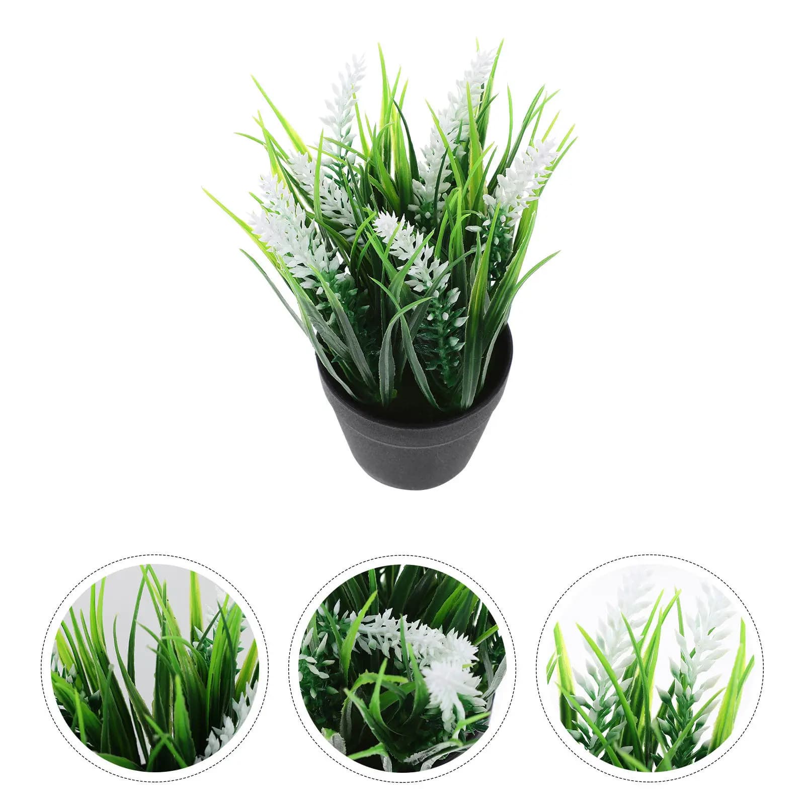 Mini Simulation Clivia Plant Artificial Potted Bonsai Decoration for Desktop Home Office Artificial Green Plant Decor
