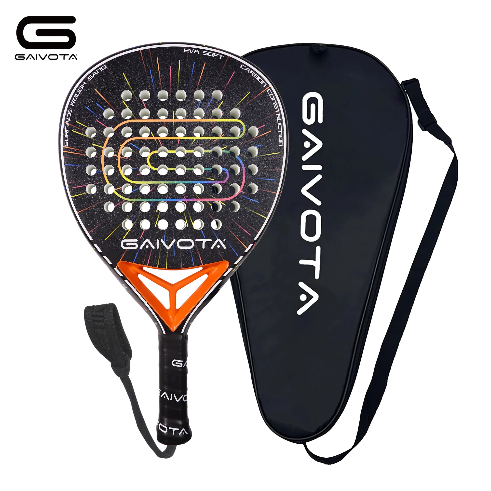 GAIVOTA 2026 orange KD100 padel rack, carbon fiber attachment rack, rough surface, for beginners and intermediate players
