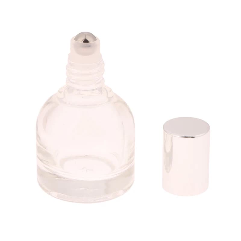 Bottiglie di profumo di olio essenziale di vetro spesso portatile da 10 ml Bottiglie di profumo di olio essenziale di viaggio riutilizzabili Rollerball Fiala da viaggio Roll On Bottiglie Fiale