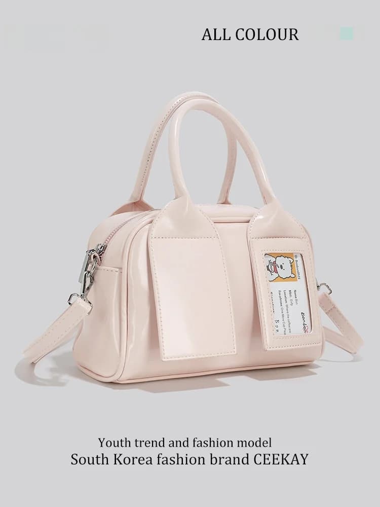 Ceekay Bowling Bag Women's Crossbody Pillow Bag Stylish British Style Handbag Compact Size Daily Use Youth Friendly