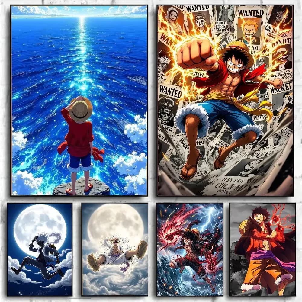 Diamond Painting Japanese Anime Luffy One Piece Diamond Mosaic Artwork Creative Handmade Home Office Decor Gift