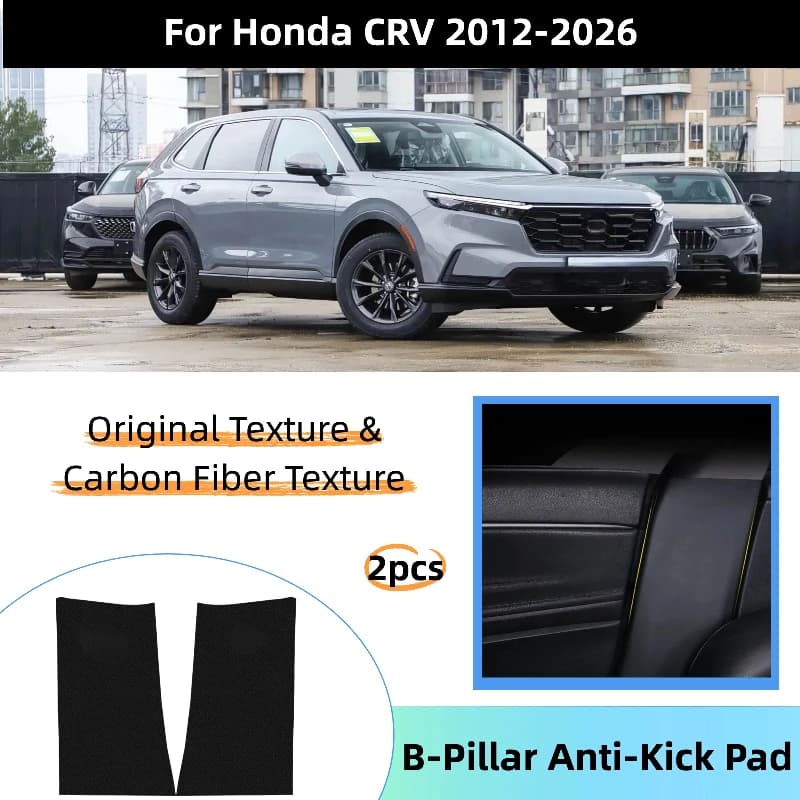 Car B Pillar Anti Kick Pad Protector Sticker For Honda CRV 2012-2026 Seat Belt Anti Scratch Cover Trim Interior Accessories