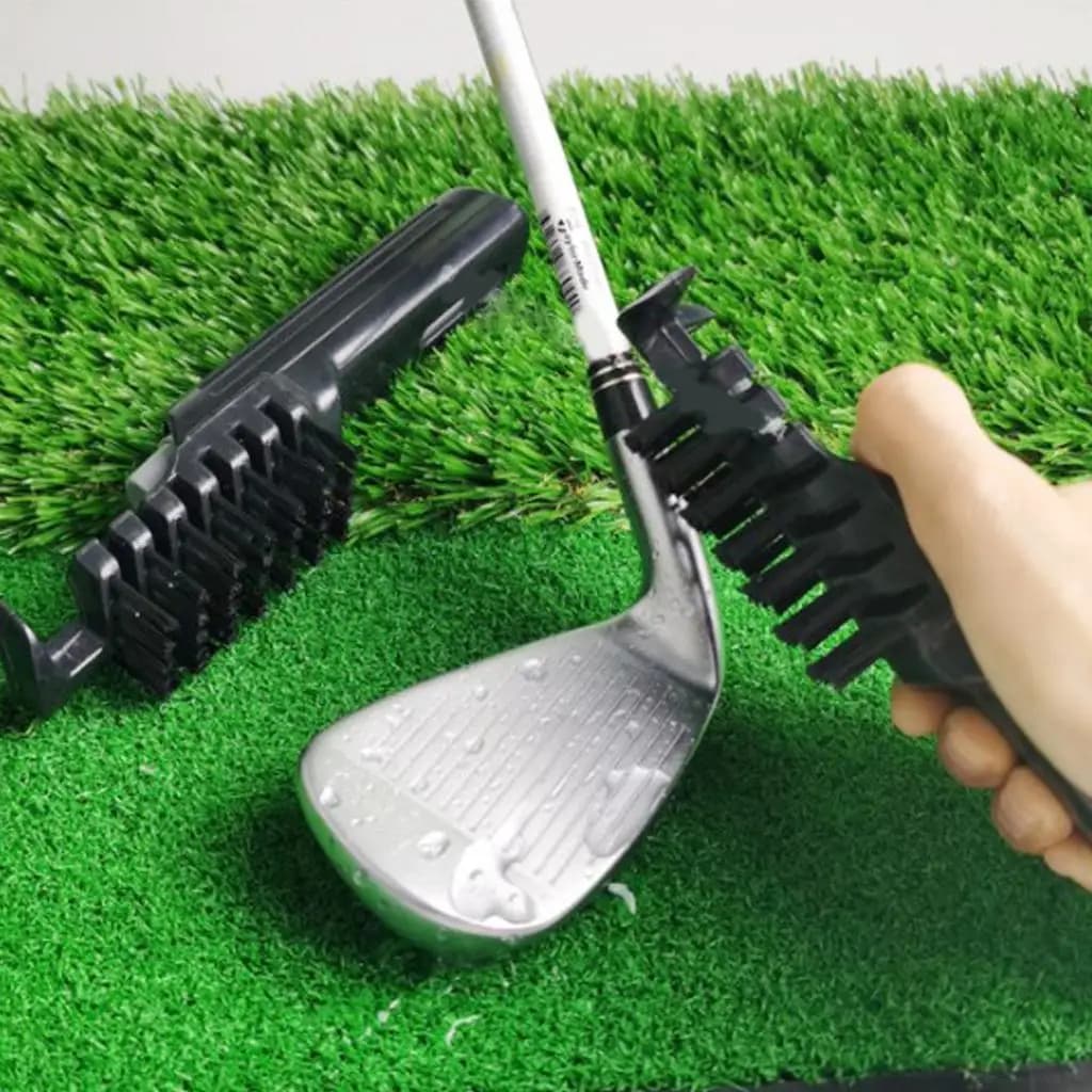 Kit di pulizia con scanalatura a sfera per pulizia mazze da golf con spazzola in nylon resistente con flacone spray