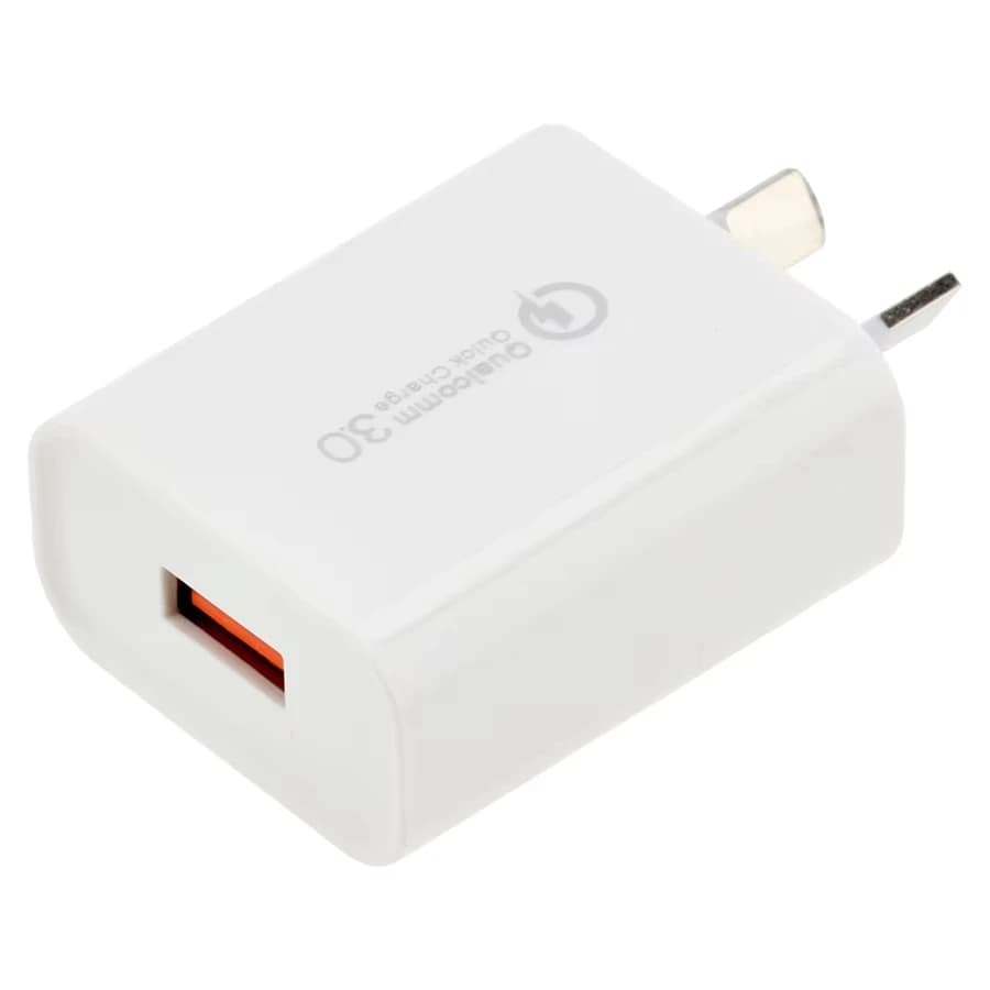 50 pz Ricarica Rapida QC 3.0 18 W Caricatore USB AU Spina Da Parete Caricabatterie Per Cellulari Adattatore di Ricarica Veloce per Samsung Xiaomi Per iPhone
