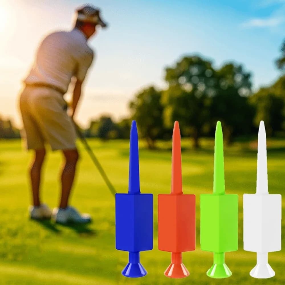 12 Pezzi di Tee da Golf in Plastica Multicolore, Progettati per Migliorare la Distanza, con Base Piatta, Sostitutivi per la Pratica del Golf