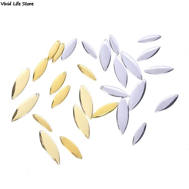 50pcs 45g/50g/75g Metal Willow Spinner Blades Smooth Finish,DIY Spinner Bait Fishing Lures,Tackle Craft Fishing Spinner Blades