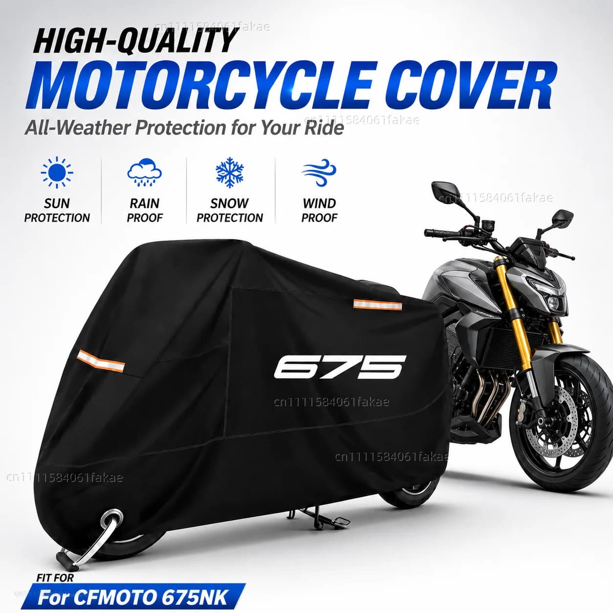 Motorcycle Cover Waterproof Outdoor All Season Dustproof UV Protective Moto Scooter Rain Cover For CFMOTO 675NK 675sr 675sr-r