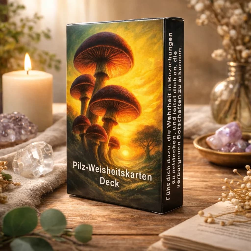 48 Carte Oracolo della Saggezza dei Funghi Tedeschi, Serie Tarocchi, Carte per Meditazione e Ispirazione Spirituale, Carte Guida per l'Energia Naturale