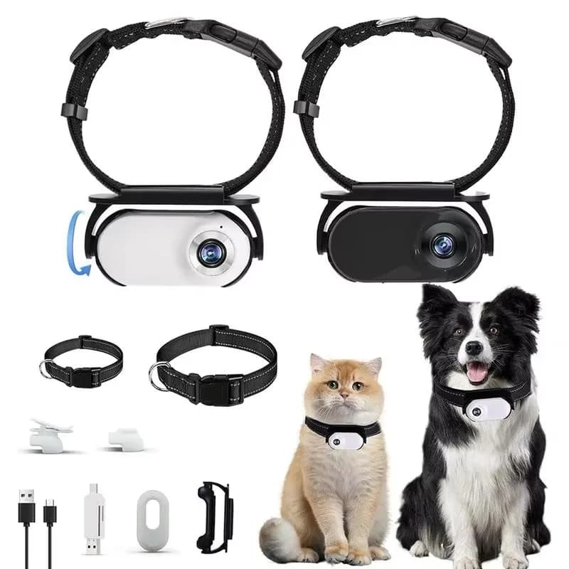 Telecamera di Sicurezza Domestica per Cani e Gatti 1080P, Registratore Sportivo VLOG