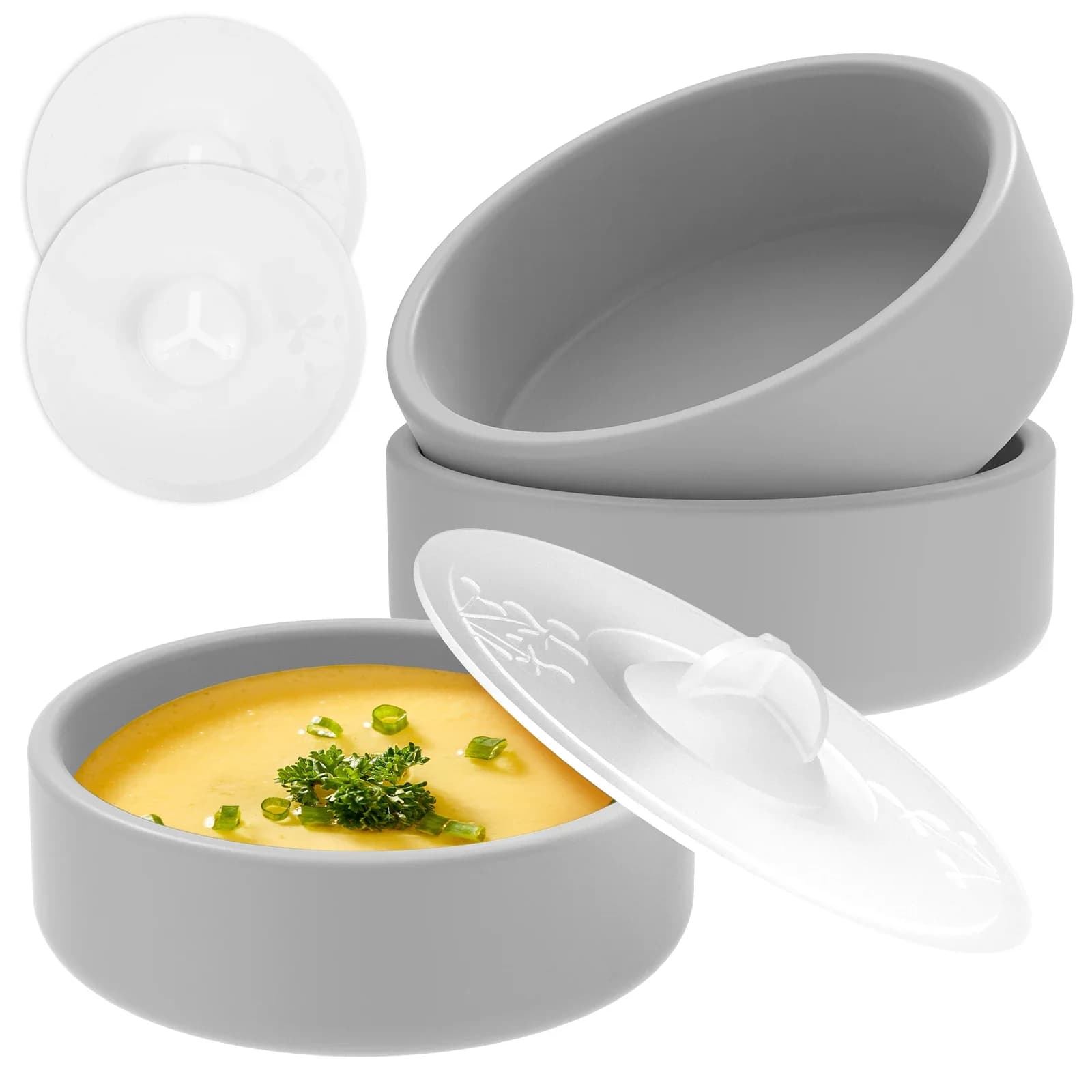 Set di 3 Stampi in Silicone per Uova, Antiaderenti, per Friggitrice ad Aria, Microonde e Forno