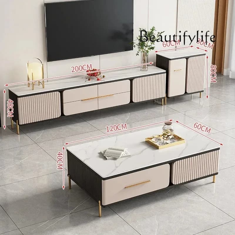 BJ Pannello in legno massello Rock Supporto per monitor centrale Supporto per TV Standing Media Entertainment Design Mobile TV Portaoggetti Szafka Tv Furnitur