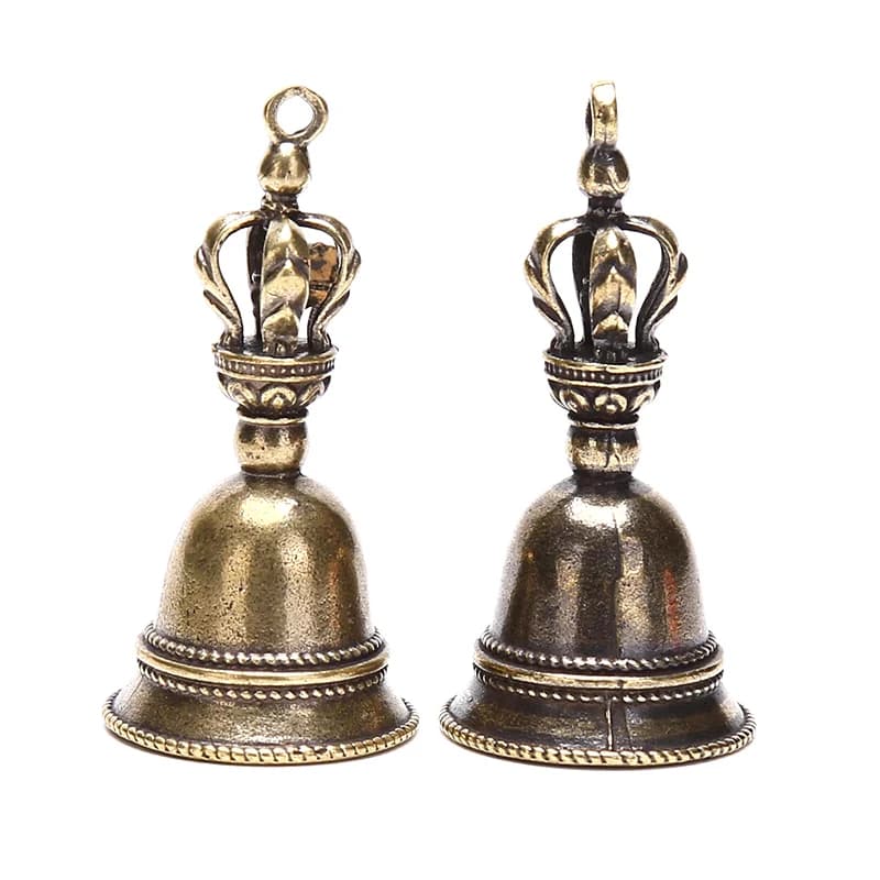 Wind Bell Tibetan Bronze Bell Keychain Pendant Brass Handicraft Magic Bell