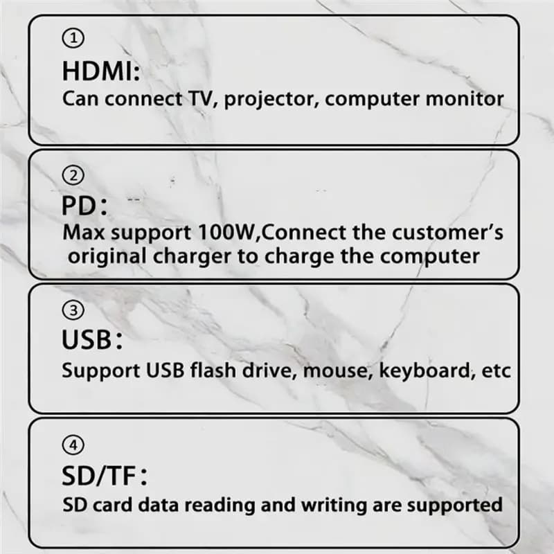 * UNO GIORNO Docking station 6 in 1 per Steam Deck TV Base Stand Hub Holder Dock 4K 60HZ Compatibile con HDMI per Steam Deck Dock Console