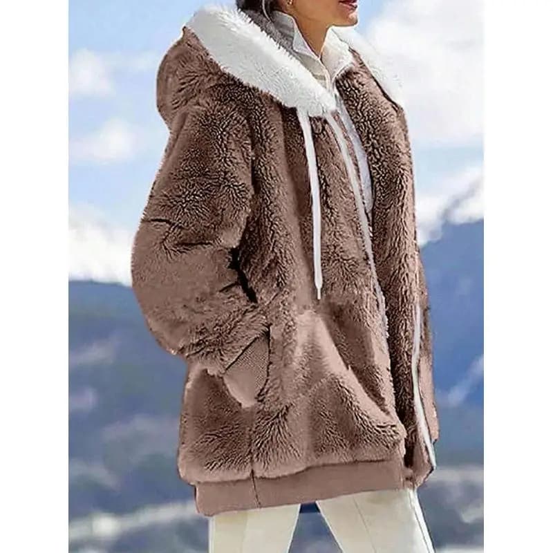 Loose Fleece Zip Hoodie Jacket Women's Winter Casual Sportswear Three-piece Set Comfortable Soft Hooded Zipper Outerwear