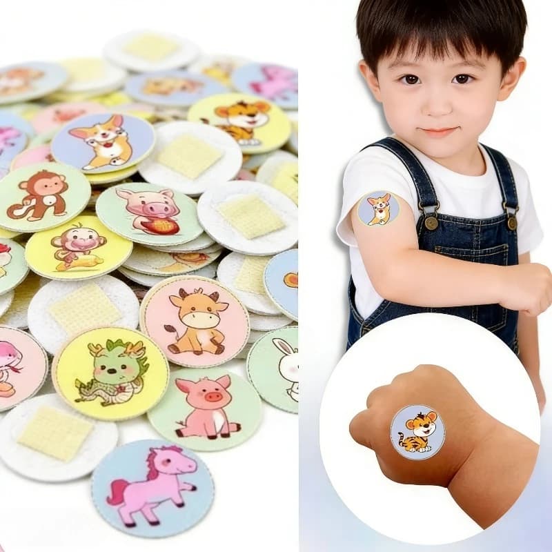 50 pz/set Cartoon Mini Cerotti per I Bambini Iniezione Ferita Patch Strisce Cerotto Rotondo Impermeabile Bende di Primo Soccorso