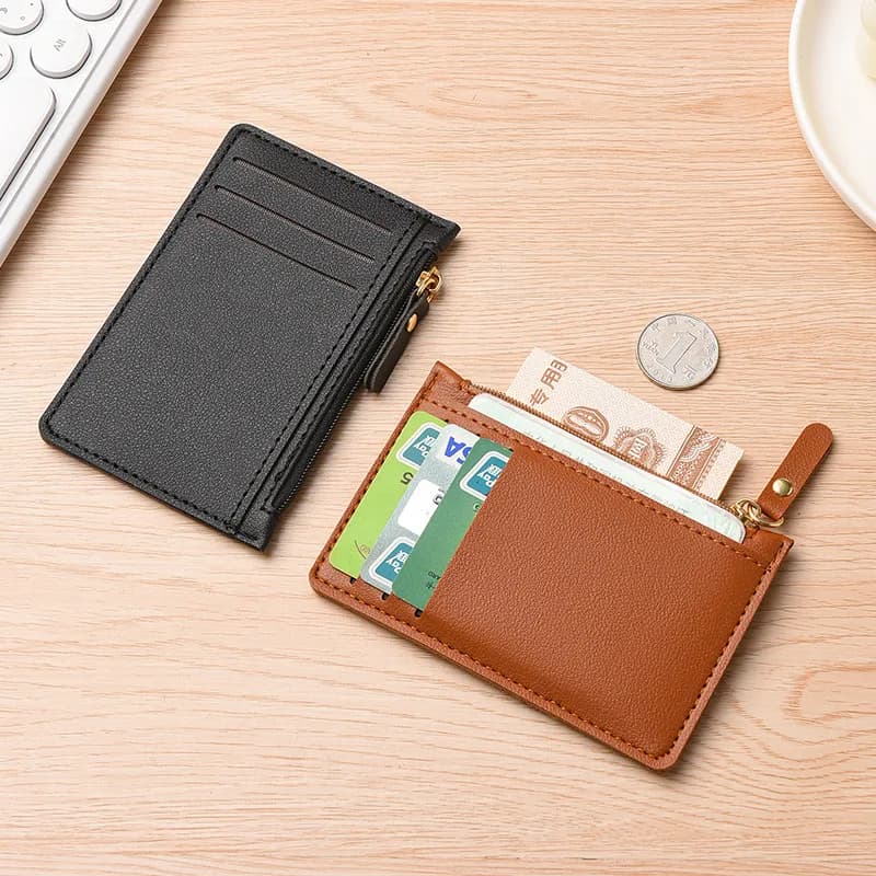 Ultra-Thin Card Holder for Women, Compact Multi-Card Slot Bank Card Clip, Simple Mini Wallet, One-Piece Driver's License Holder