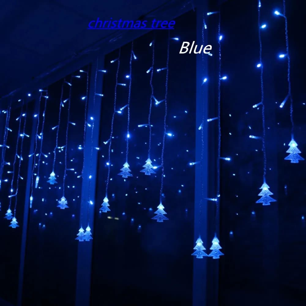 Lampada per albero di Natale Lampada a LED String Ins Luci natalizie Decorazione Luci natalizie Lampada per tende Matrimonio Lanterna al neon 220v Luce fata