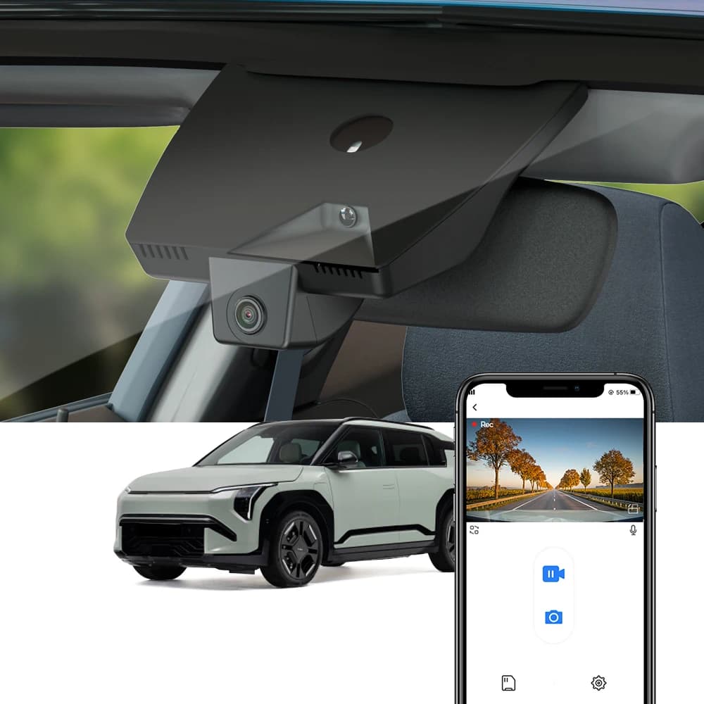 Fitcamx 4K Dash Cam for Kia EV3 2024-2026 RHD LHD, DVR dashboard camera for cars, Ultra HD driver recorder, 170 ° View, simple installation