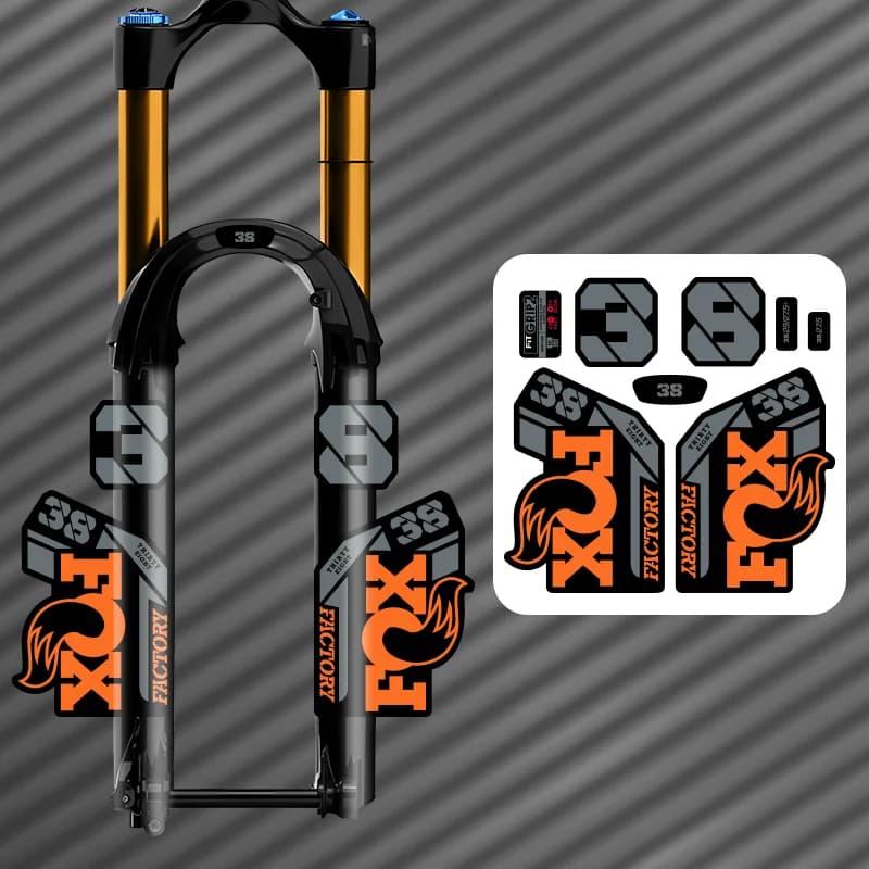 ENDURO Adesivi forcella anteriore per MTB Bicicletta Decalcomanie bici di qualità Adesivo forcelle AM DH fai da te Pellicola protettiva impermeabile