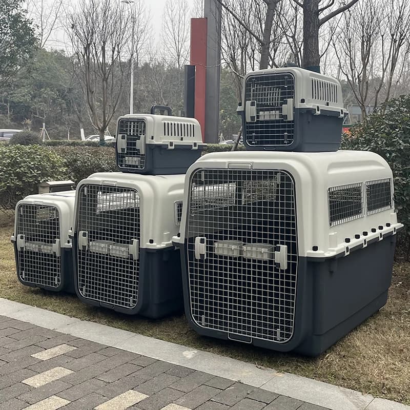 Trasportino per Animali Extra Large da 48 Pollici, Gabbia da Viaggio Pieghevole in Plastica per Cani di Taglia Grande, Kennel Portatile per Trasporto all'Aperto