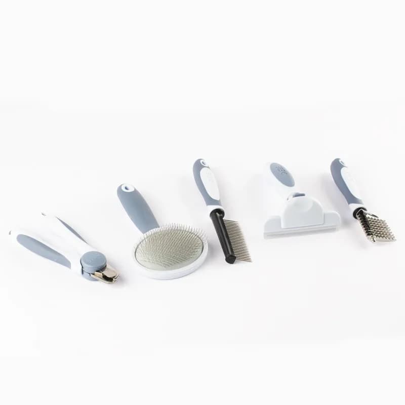 Set di strumenti per toelettatura animali domestici, kit per toelettatura animali domestici per cani e gatti, pettini per animali domestici e set per toelettatura forbici per unghie