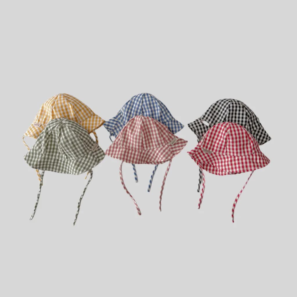 Scottish Style Baby Fisherman's Hat Ins Spring Summer Slim Tent Solar Protection Cap with Adjustable Strap Children's Hat for Kids