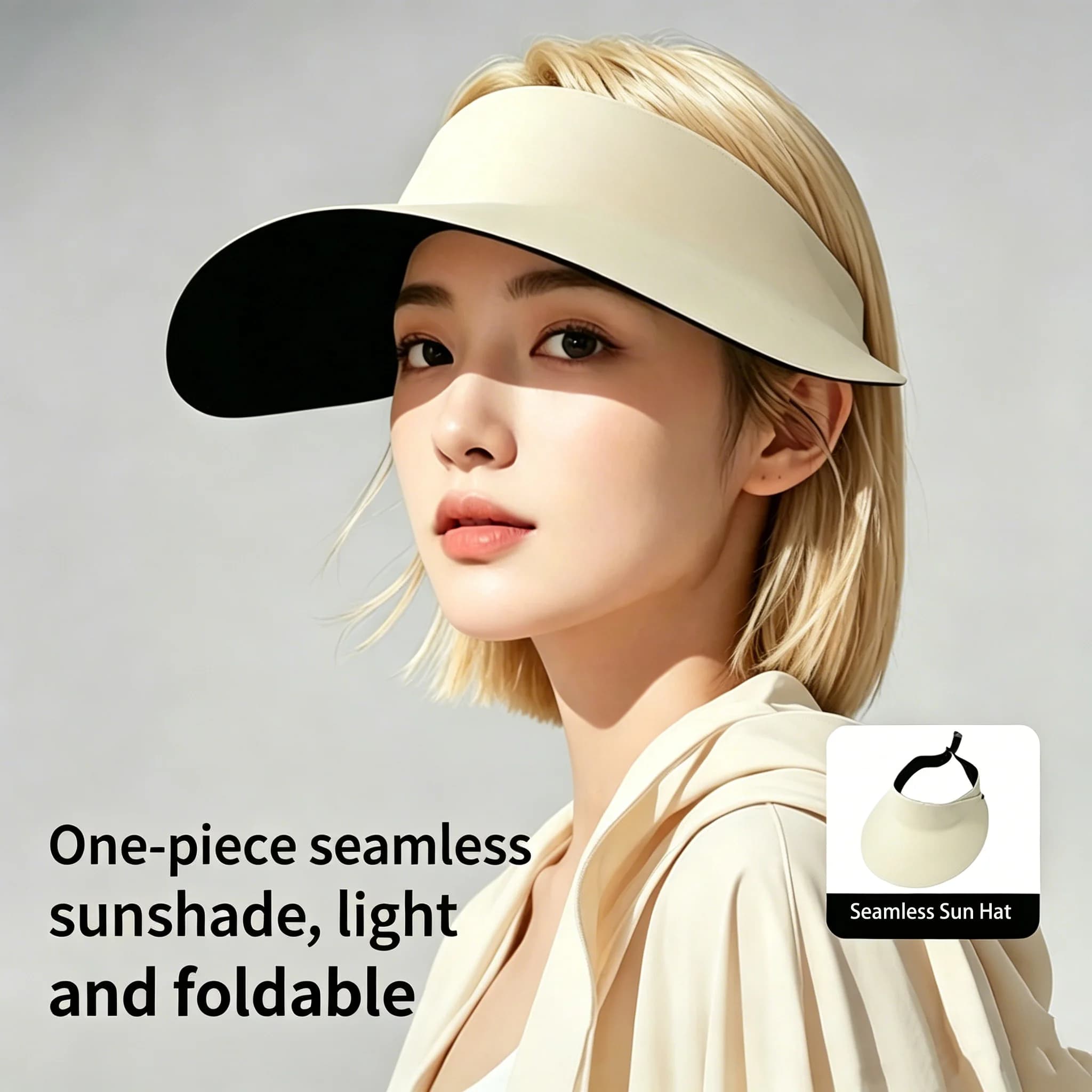 Foldable Seamless Wide Visor Brim Hat Quick-dry Anti UV Sun Protection Hat Nylon Hat Non-marking Sun Cap Women Summer Gift