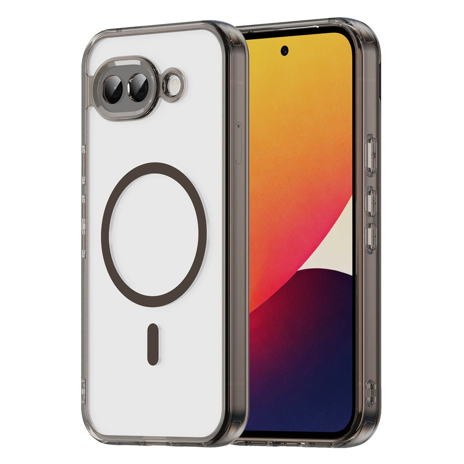 Custodia Magnetica Trasparente in TPU con Bumper per Google Pixel 10 9 Pro XL 10A 9A, Compatibile con Caricabatterie Wireless MagSafe, Protezione Anti-caduta
