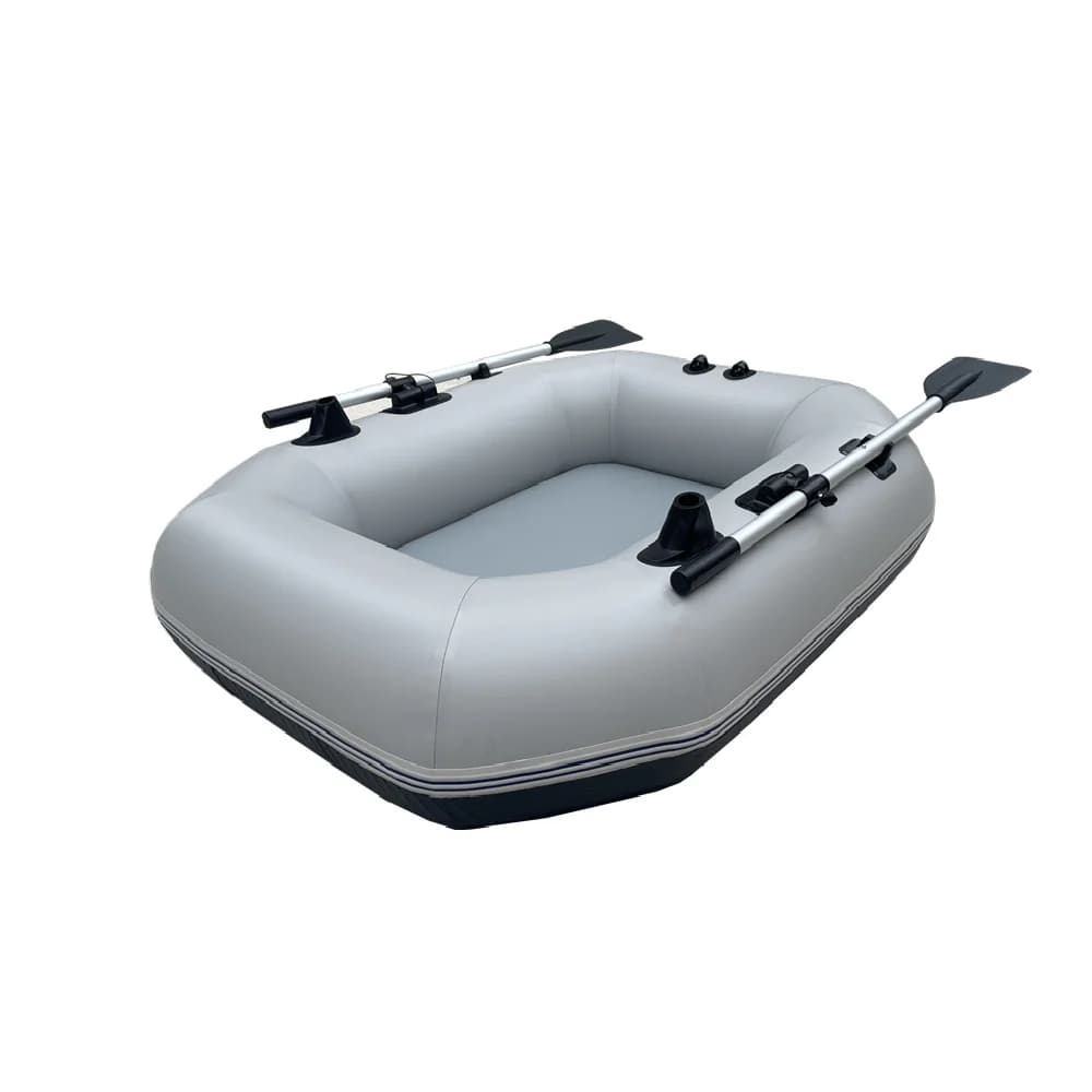 Barche da pesca gonfiabili in PVC solare marino singolo da 1,2 mm Kayak a remi Ispessimento del fondo Gommone artigianale rinforzato con pagaie