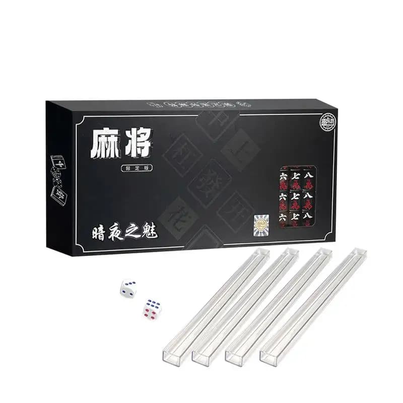 Piccolo set di mahjong Giochi da tavolo portatili Mahjong per adulti Piastrelle tradizionali cinesi Mahjong Gioco da viaggio per dormitorio all'aperto