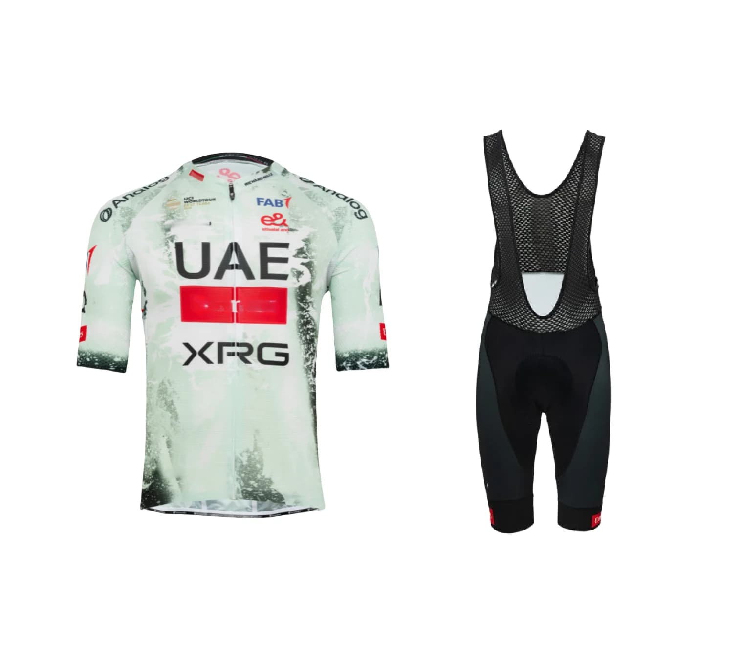 LASER CUT 2025 UAE XRG Team TDF MAGLIA DA CICLISMO A MANICA CORTA ABbigliamento DA CICLISMO ESTATE ROPA CICLISMO+BIB SHORTS