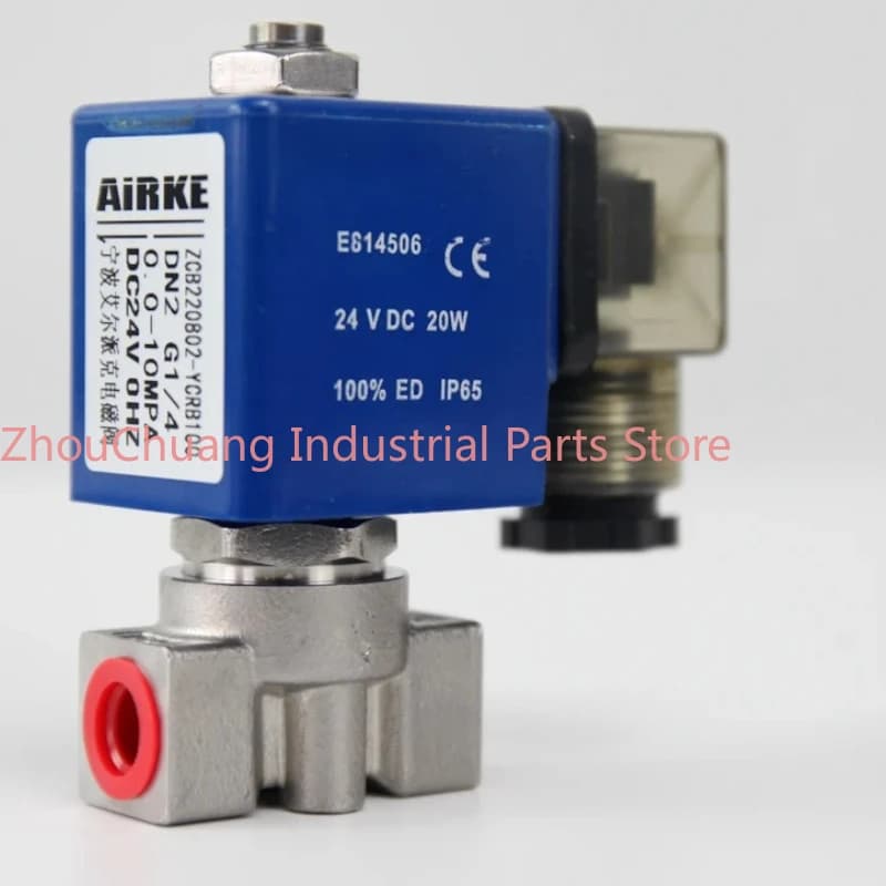 Valvola di intercettazione ad alta pressione in acciaio inossidabile da 100 kg/valvola solenoide per umidificatore per acqua e gas