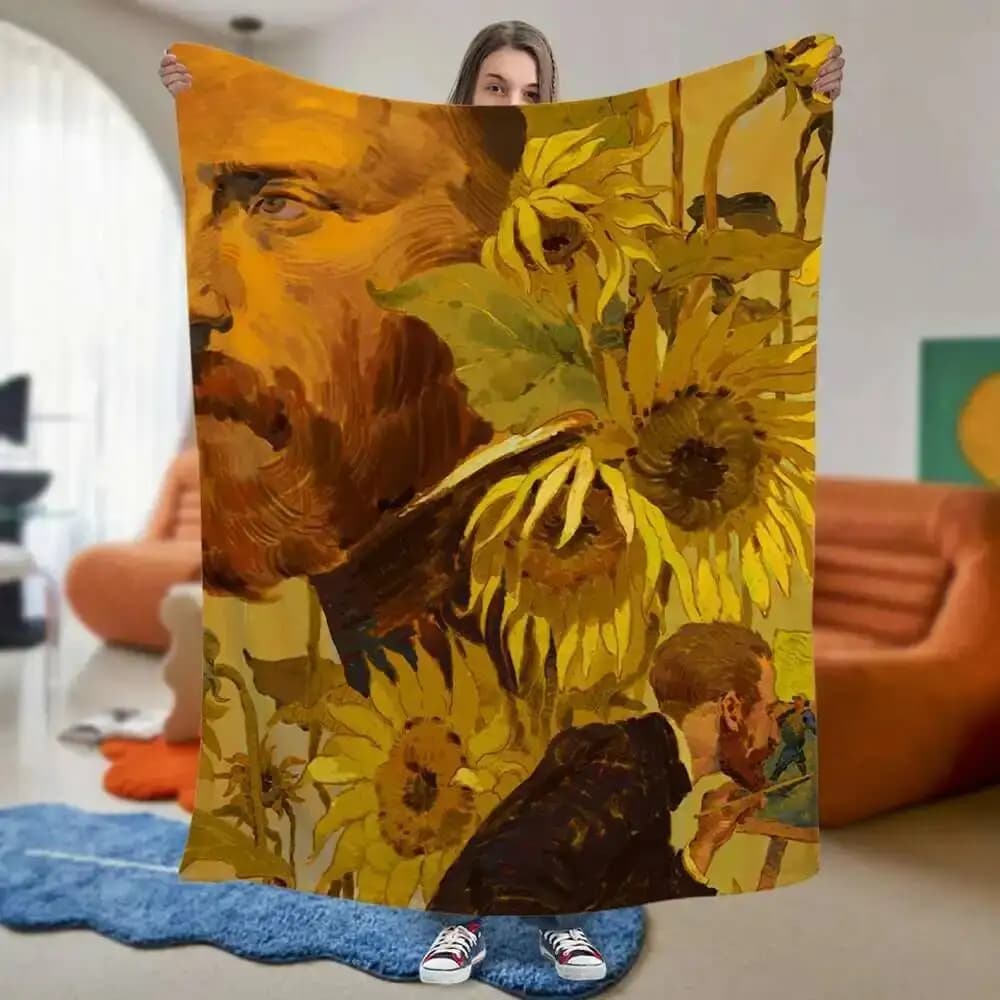 Coperte personalizzate Coperta mondiale olio famosa pittura personalizzata divano coperta copridivano camera da letto letto arazzo tappetino da picnic