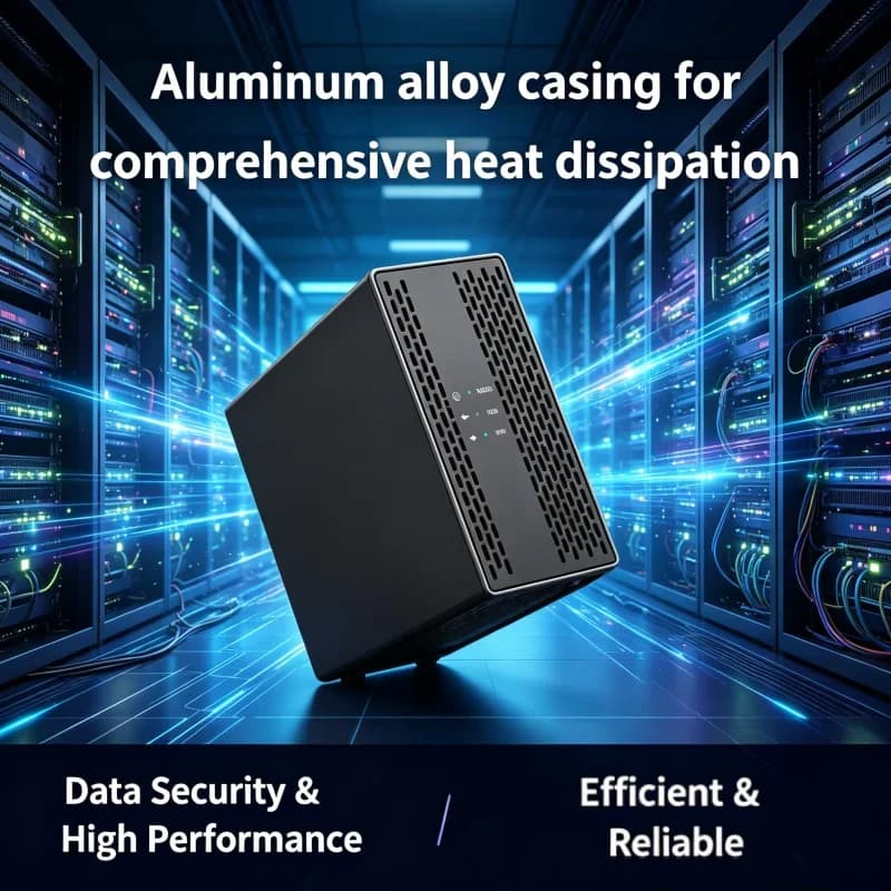 Box esterno per disco rigido a doppio alloggiamento USB 3.0 Type-C, custodia server HDD sottile con dissipazione del calore, box array SATA 3.5