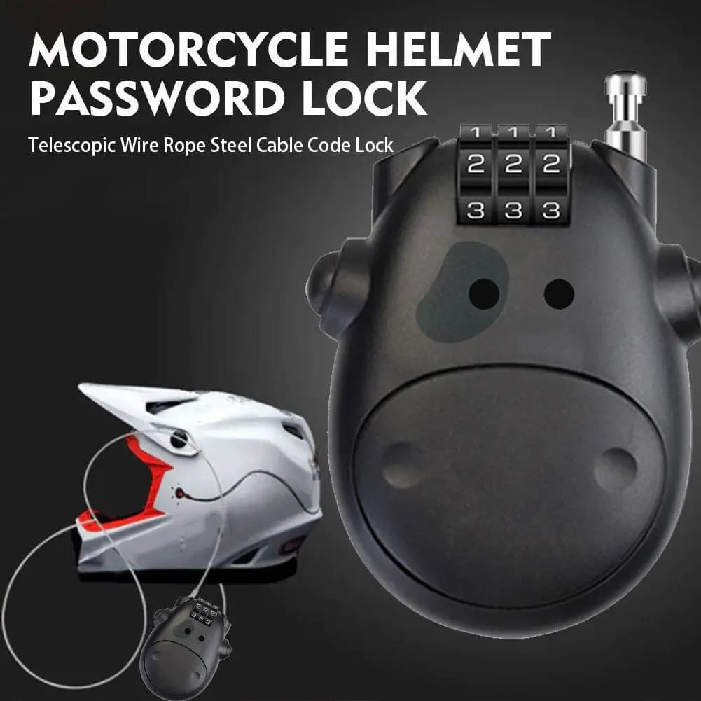 Bicycle Helmet Password Telescopic Lock Wire Rope Steel Valve Lock Lock Bicycle Code Wheel Lock Cable Bags Anti-theft Sa L4B1