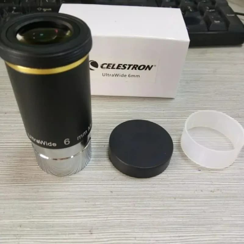 Oculare per Telescopio Celestron Ultra Wide 6mm, Angolo di Visione 66 Gradi, Accessori Astronomici Uw6mm
