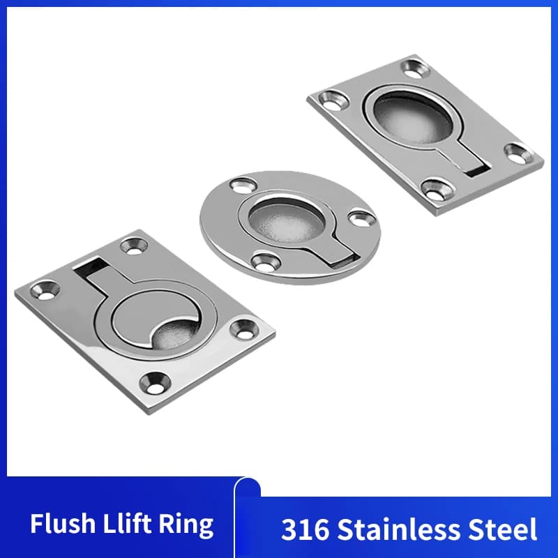 Durevole in acciaio inox 316 Marine Boat Deck Hatch Flush Pull Lift maniglia anello manopole per porte maniglie Pull Ring