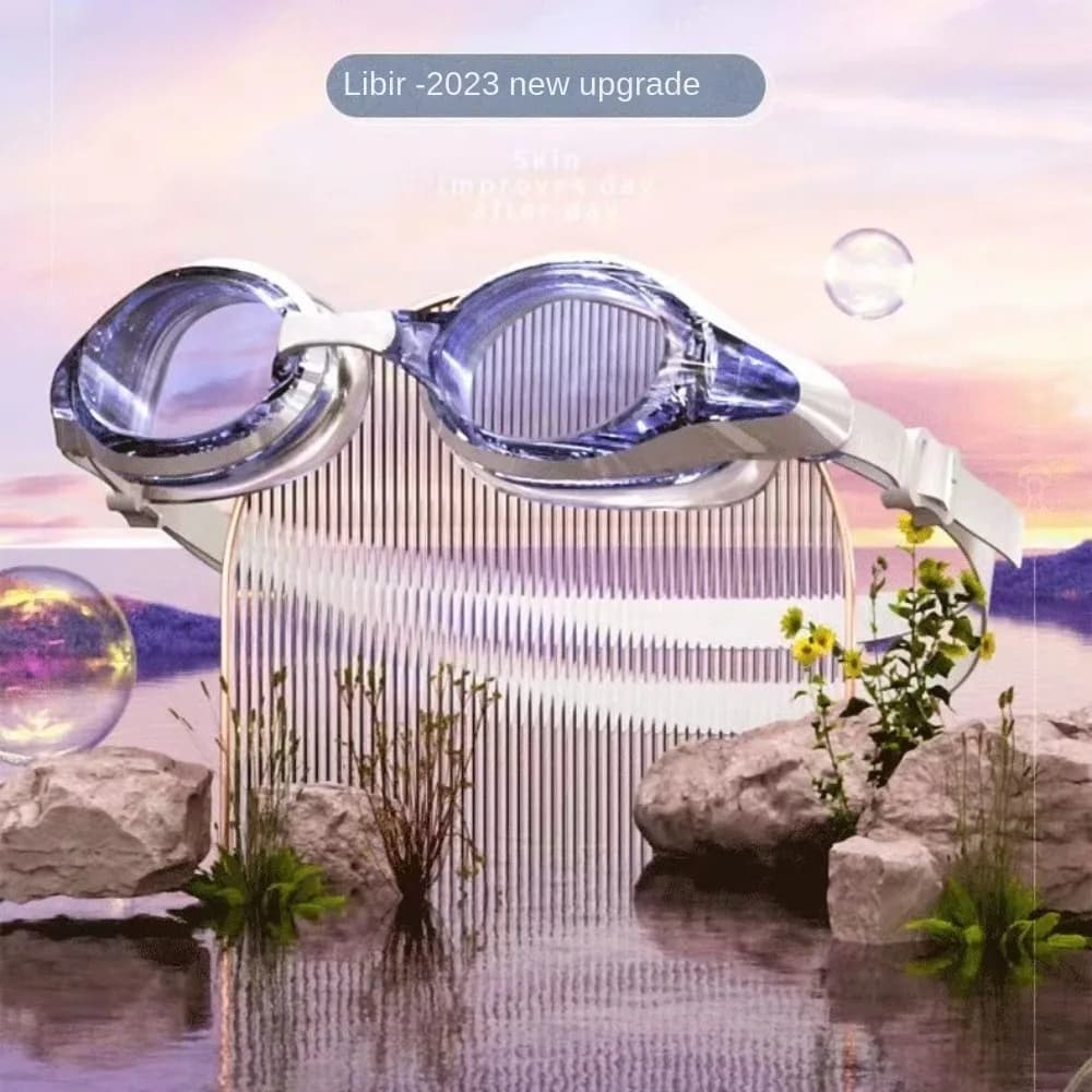High Definition Adult Swimming Goggles Cap Waterproof Electroplating Race Swimming Goggles Hat Small Box Anti Fog