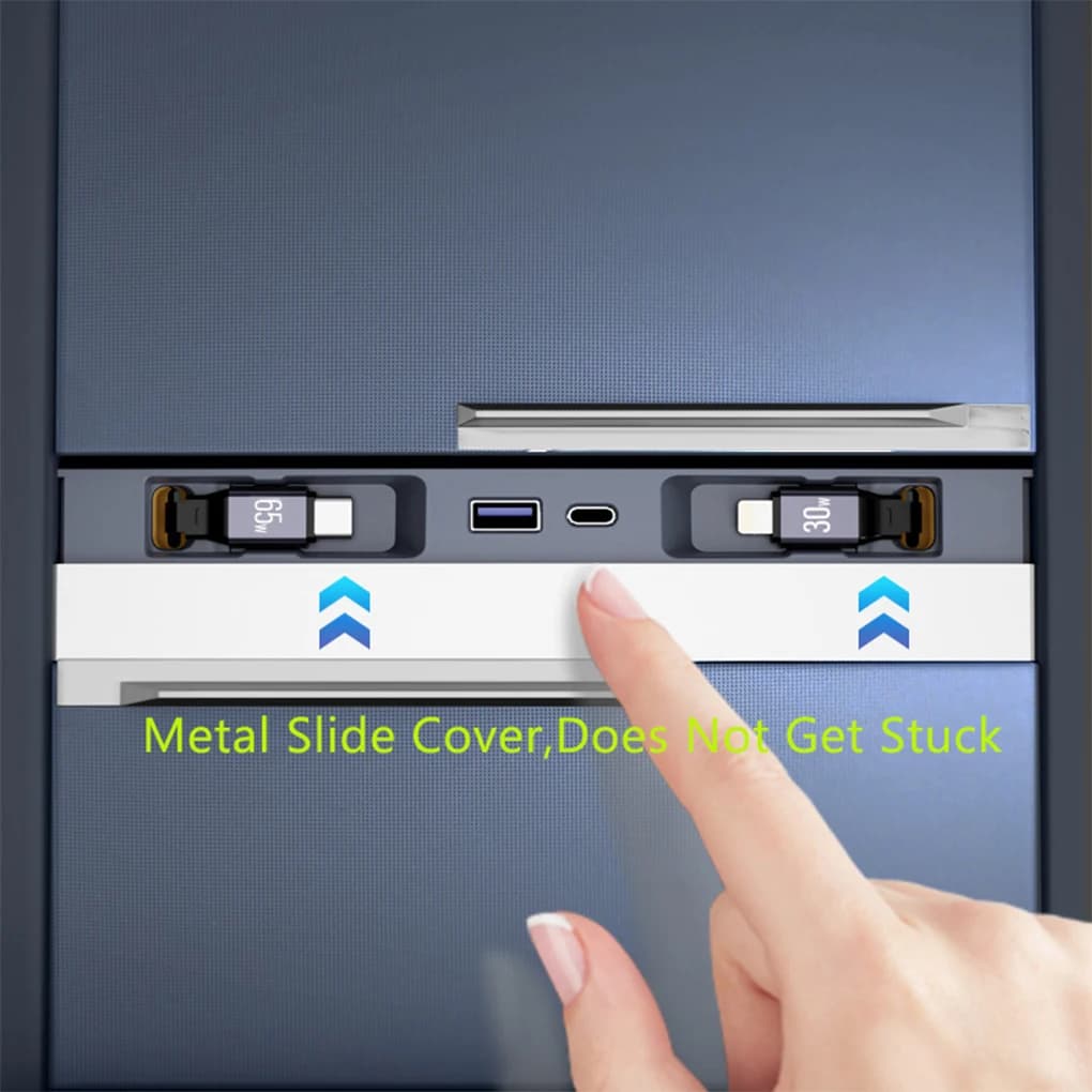 Hub caricatore USB Docking station intelligente Caricatore per telefono retrattile a 4 porte per console centrale
