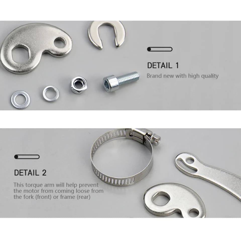 Accessorio Braccio di Torsione M12/M14/M16 per Bicicletta Elettrica, Universale per E-bike, Ruota Motore Anteriore/Posteriore 250W-8000W